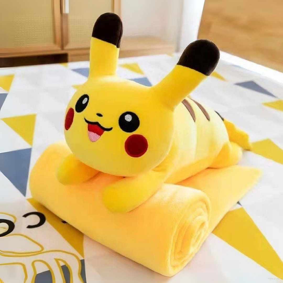 Designer Pikachu Blanket cum pillow