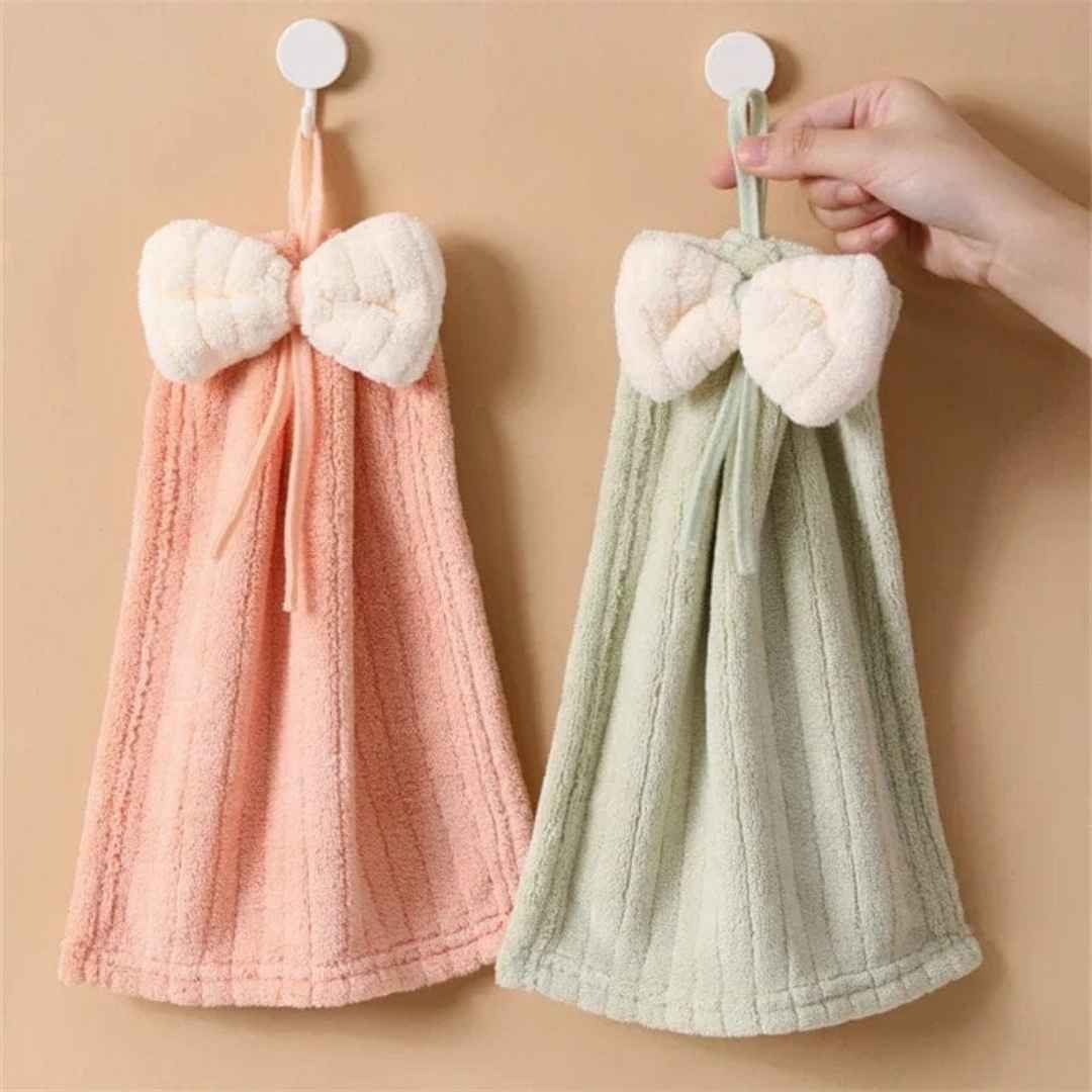 Bow Hand Towels Set/Cute Washbasin Towel(Pack of 3 pcs)