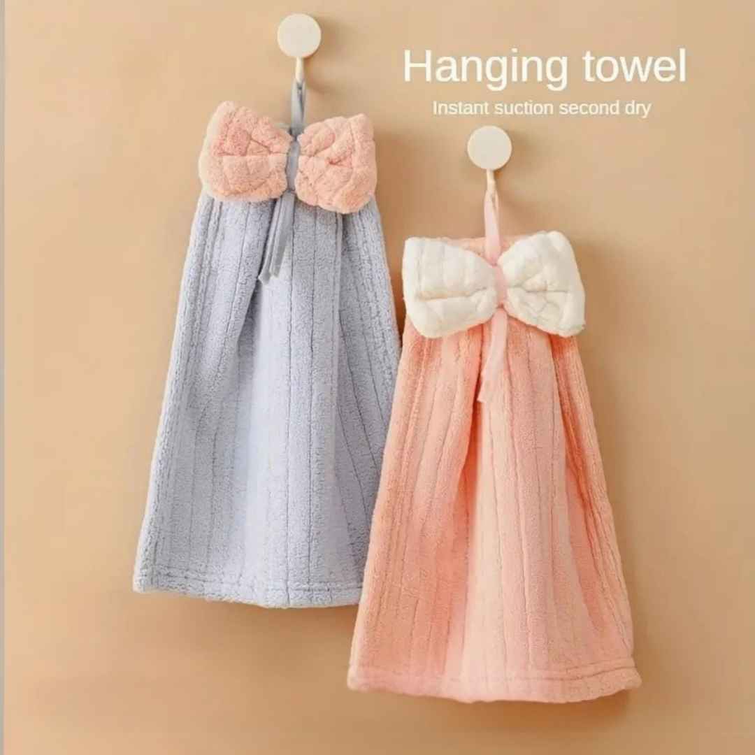 Bow Hand Towels Set/Cute Washbasin Towel(Pack of 3 pcs)