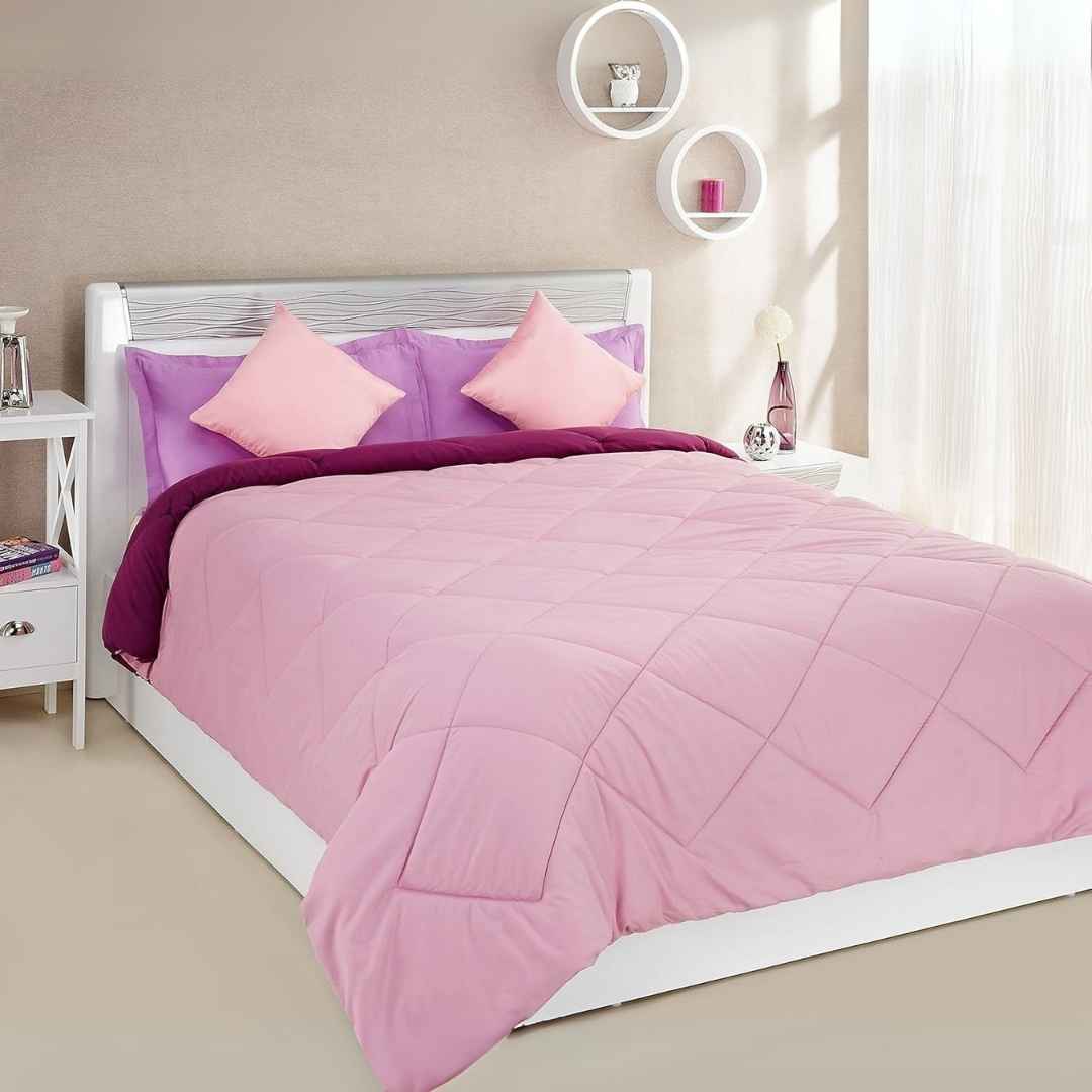 Reversible solid Double bed comforter