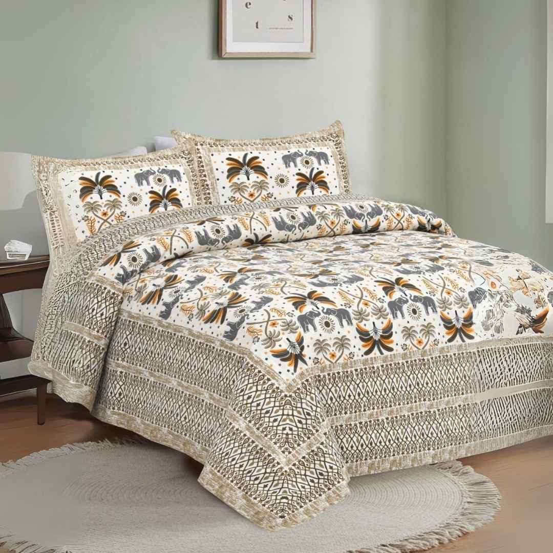 Rudraksh Pure cotton king size bedsheet
