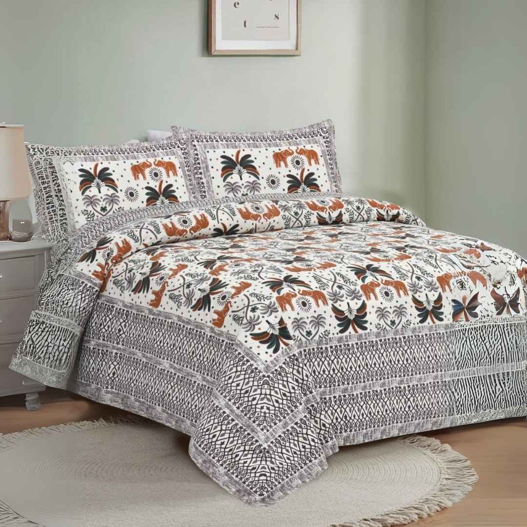 Rudraksh Pure cotton king size bedsheet