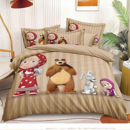 Digital Disney Panel Premium Quality Bedsheet