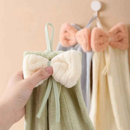 Bow Hand Towels Set/Cute Washbasin Towel(Pack of 3 pcs)